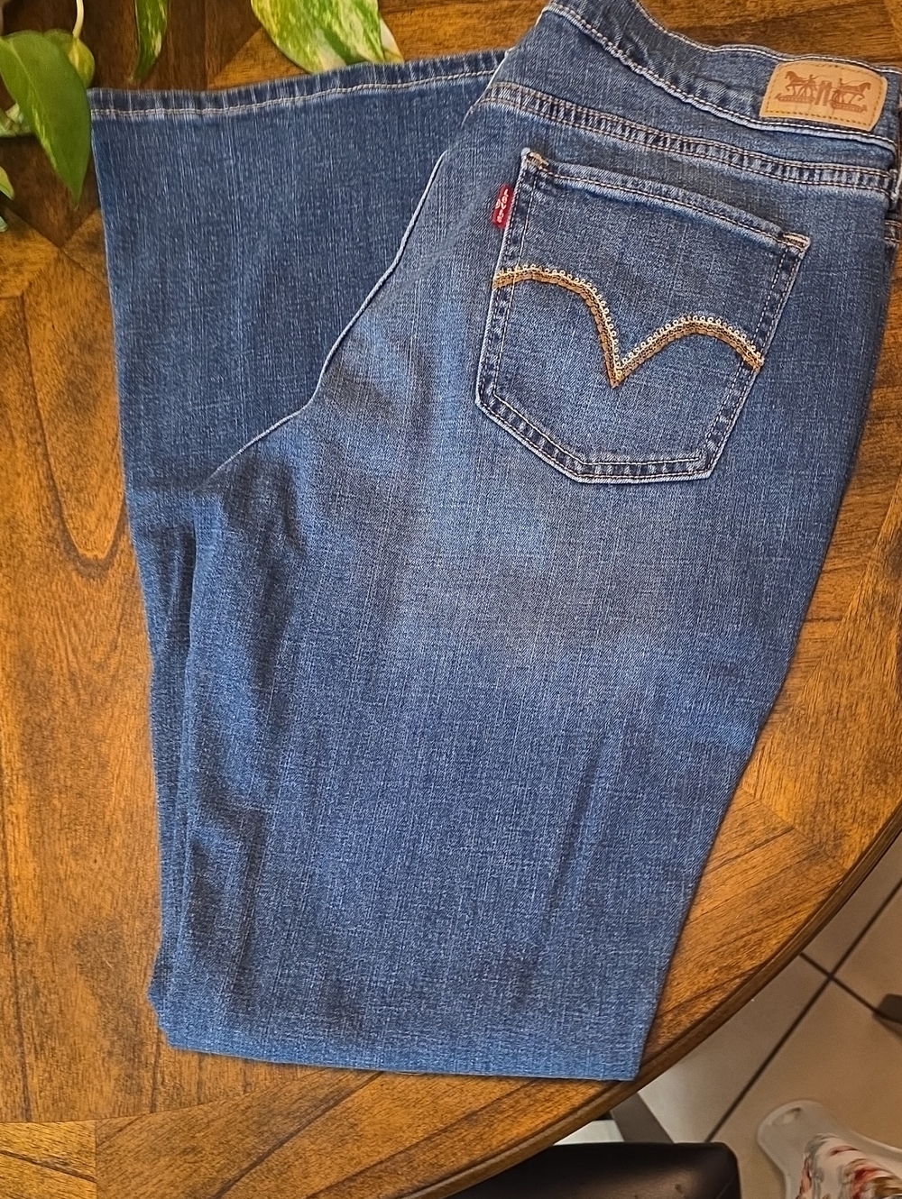 Levis Blue Bootcut Jeans with Signature Back Pocket